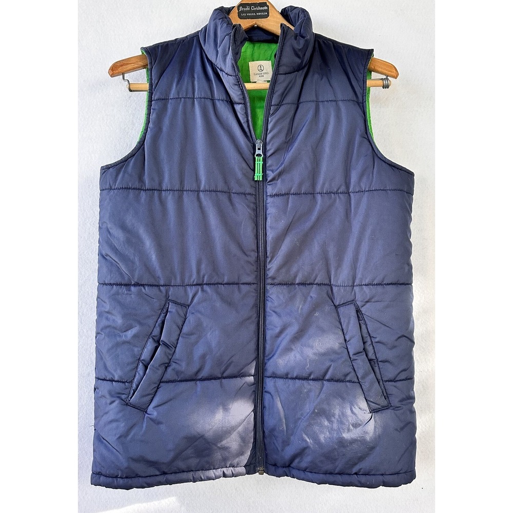 Lands End Puffer Zip-Up Vest Boy's Size L (14-16)